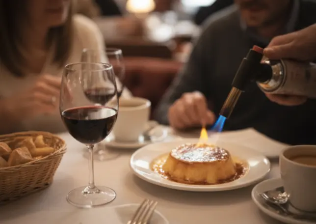Cuisine française classique à Montréal Un plat de poisson parfaitement cuit servi avec des légumes de saison.